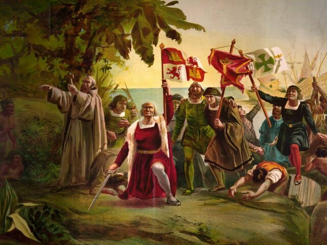 Llegada de Cristóbal Colón a América