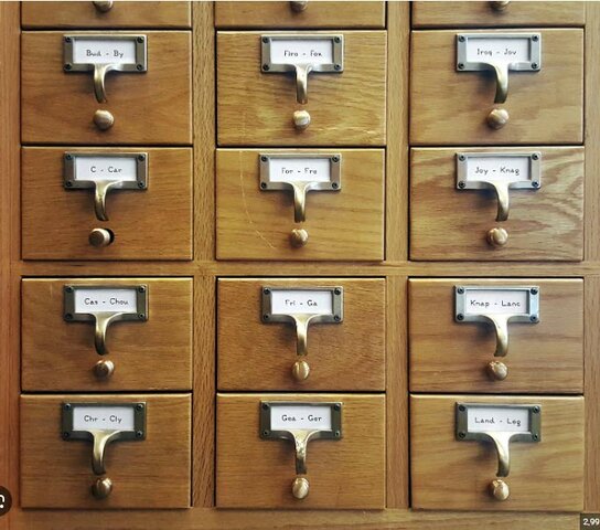 Surname index cards project