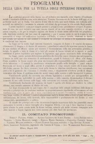 Nasce la "Lega per gli interessi femminili"