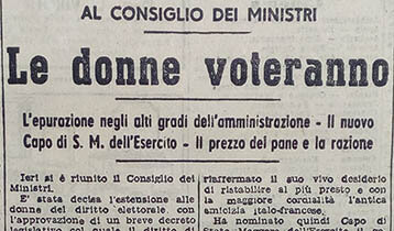Decreto Bonomi - voto alle donne