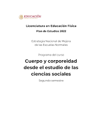 Plan de estudios 2022, la Educación Física en la Educación Obligatoria