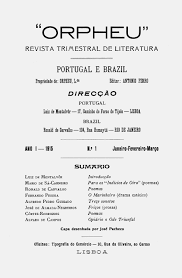 "Revista Orfeo" con Fernando Pessoa