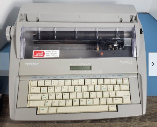 Electric typewriter and fonts purchased