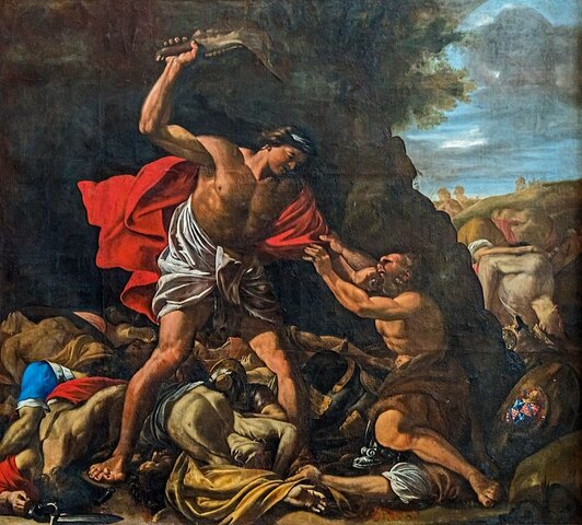 Samsó massacrant els filisteus - Hilari Padèr