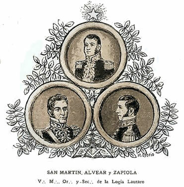 San Martin en la Logia Lautaro