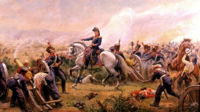 Participa en la guerra de independencia Española contra Napoleón
