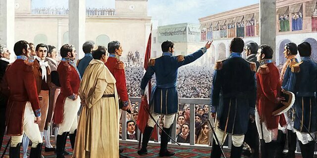 San Martin llega a Perú y declara la independencia del Perú