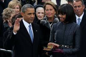 Barack Obama is sworn president