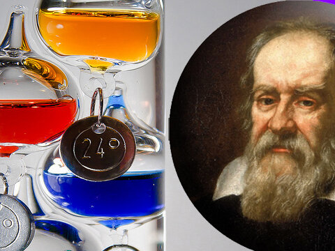 Invención del termómetro por Galileo Galilei