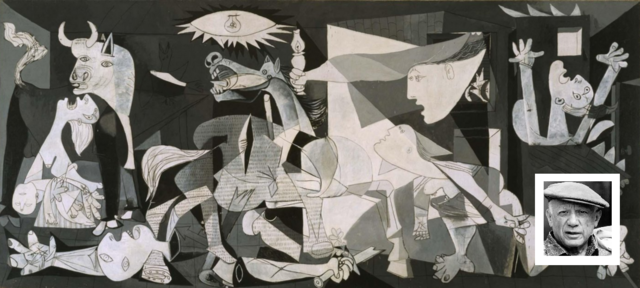 "Guernica". Mural del artista español Pablo Picasso.