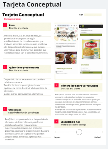 Tarjeta conceptual