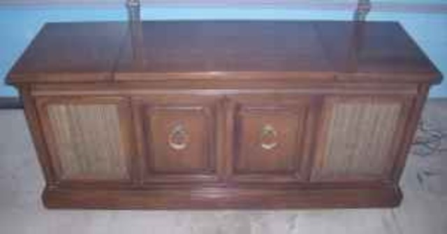 Stereo cabinet in my living room as a child.