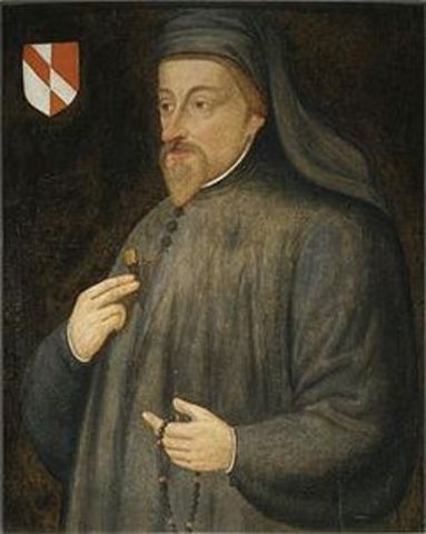 Birth of English Poet Geoffrey Chaucer
