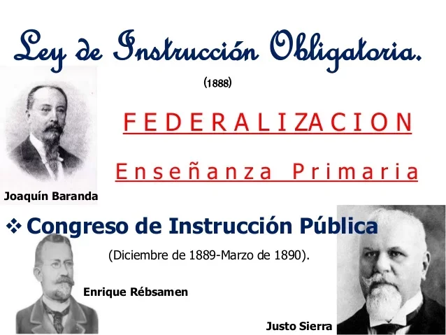PROMULGACIÓN DE LA LEY DE INSTRUCCIÓN OBLIGATORIA