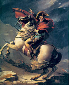 Pintura "Napoleon cruzando los Alpes"