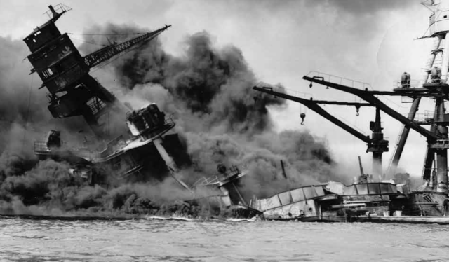 Japanese Attacks on Pearl Harbor, official US entry into WW2