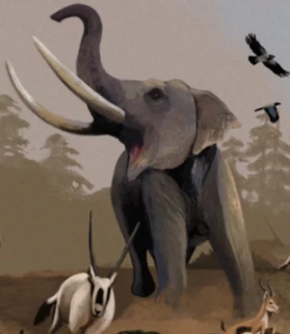 Elefante Sirio (Elephas maximus asurus)