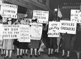 The debate for the US declaring war on Germany and joining the war