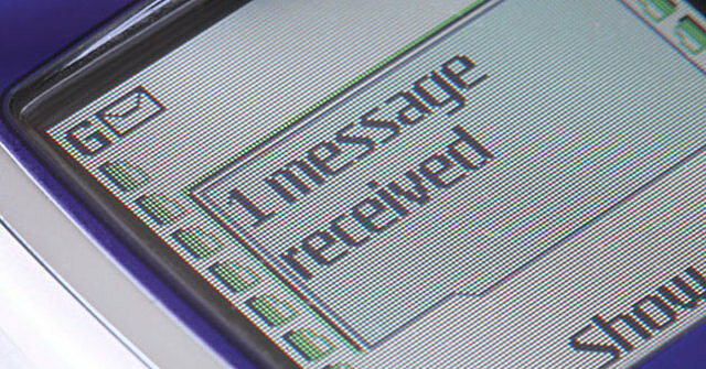 En 1992 Mensaje de texto de celular.