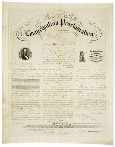 The Emancipation Proclamation.