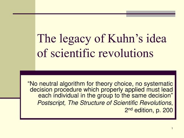 Thomas Kuhn (1922-1996): Elaboration on scientific revolutions