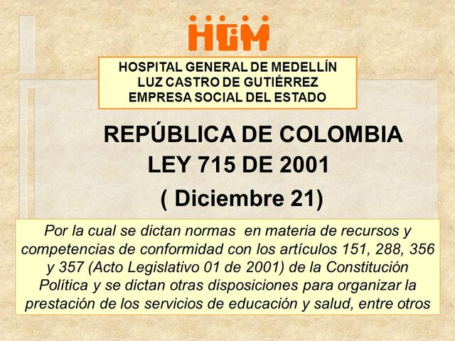 LEY 715 DEL 2001