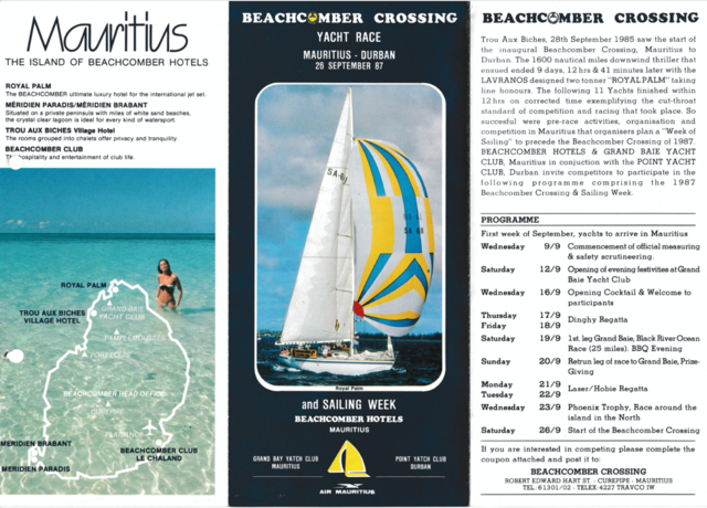 Beachcomber Crossing Yatch Race_Flyer