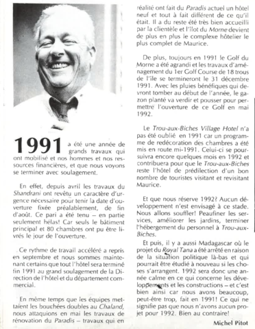 Bilan de L'année 1991 chez NMH_Parution Kontact