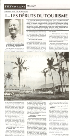 Article sur le parcours de Michel Pitot_paru dans la Gazette du Shandrani