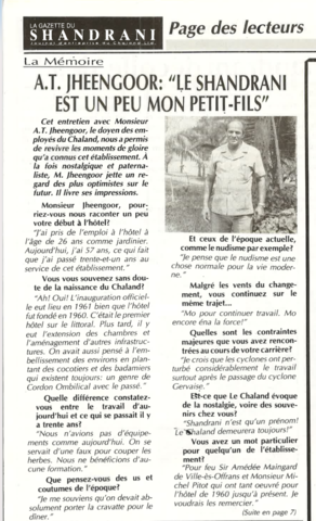 Remerciement Employé du Chalant_Gazette du Shandrani