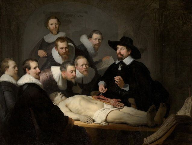 La lezione di anatomia del dottor Tulp di REMBRANDT