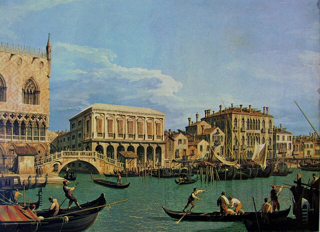 Riva degli Schiavoni dal bacino di San Marco di CANALETTO