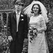 Stephen y Jane en su boda