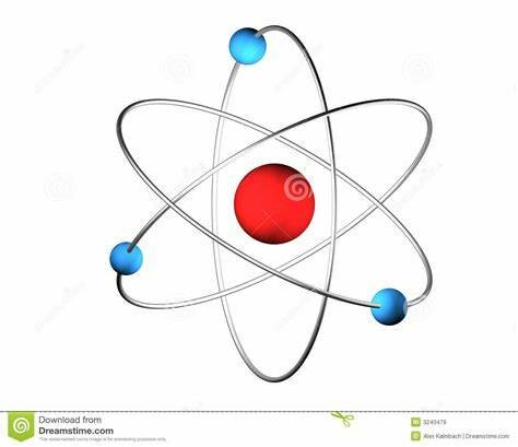 imagen tridimensional de átomos