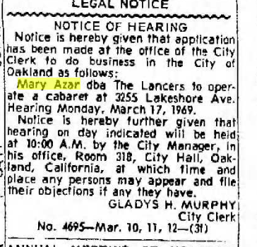 The Lancers in Oakland through the 70s