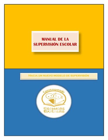 Elaboración de los Manuales de operación de la supervisión escolar de educación primaria