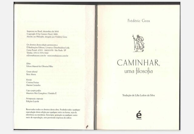 Livro "Caminhar, uma filosofia"