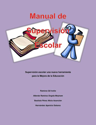 Manuales de operación de la supervisión escolar