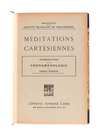 Cartesian Meditations