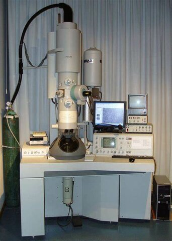 Microscopio electrónico de trasmisión de barrido Albert Víctor Crewe