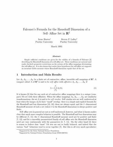 Formula de Falconer Dulas Falconer