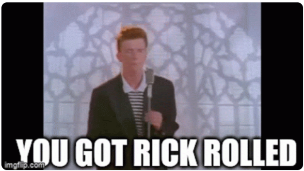 Mac does the first rickroll