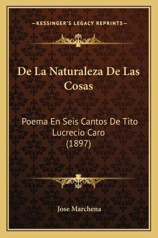 Sobre la naturaleza de las cosas Tío Lucrecio
