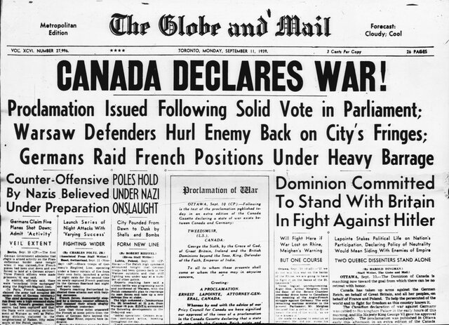 Battles: Canada Declares War on Germany