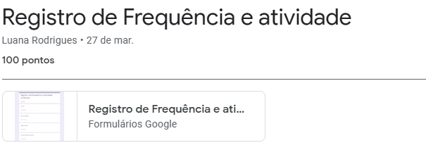 Registro de presença e atividade - AULA 10