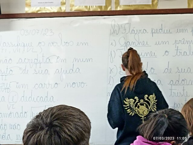 Acompanhando as profes.