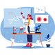 Biostatistician illustration concept on white background vector