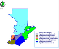 El país estaba formado por 7 departamentos