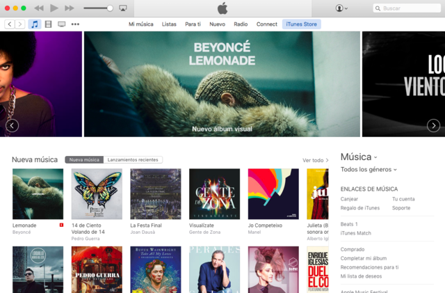 Lanzamiento de la iTunes Store