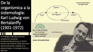 Bertalanffy publica su primer artículo sobre la TGS, titulado "Teoría de sistemas abiertos".